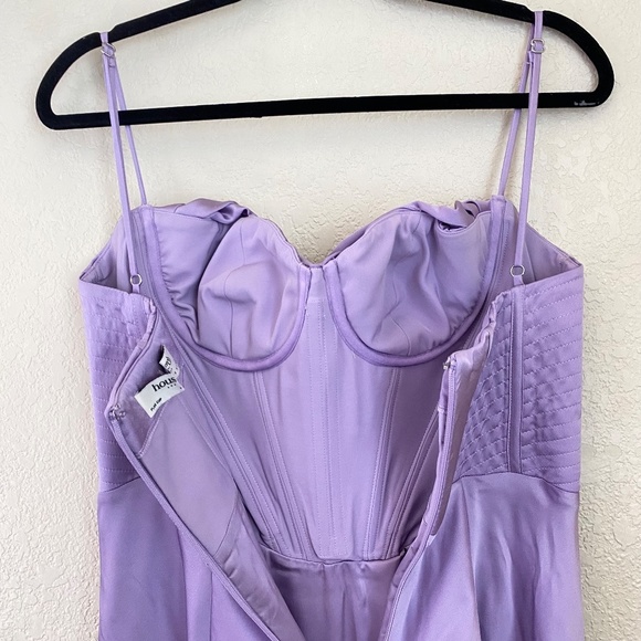 HOUSE OF CB Charmaine' Lavender purple Corset Maxi Dress NWOT size L - Picture 10 of 13